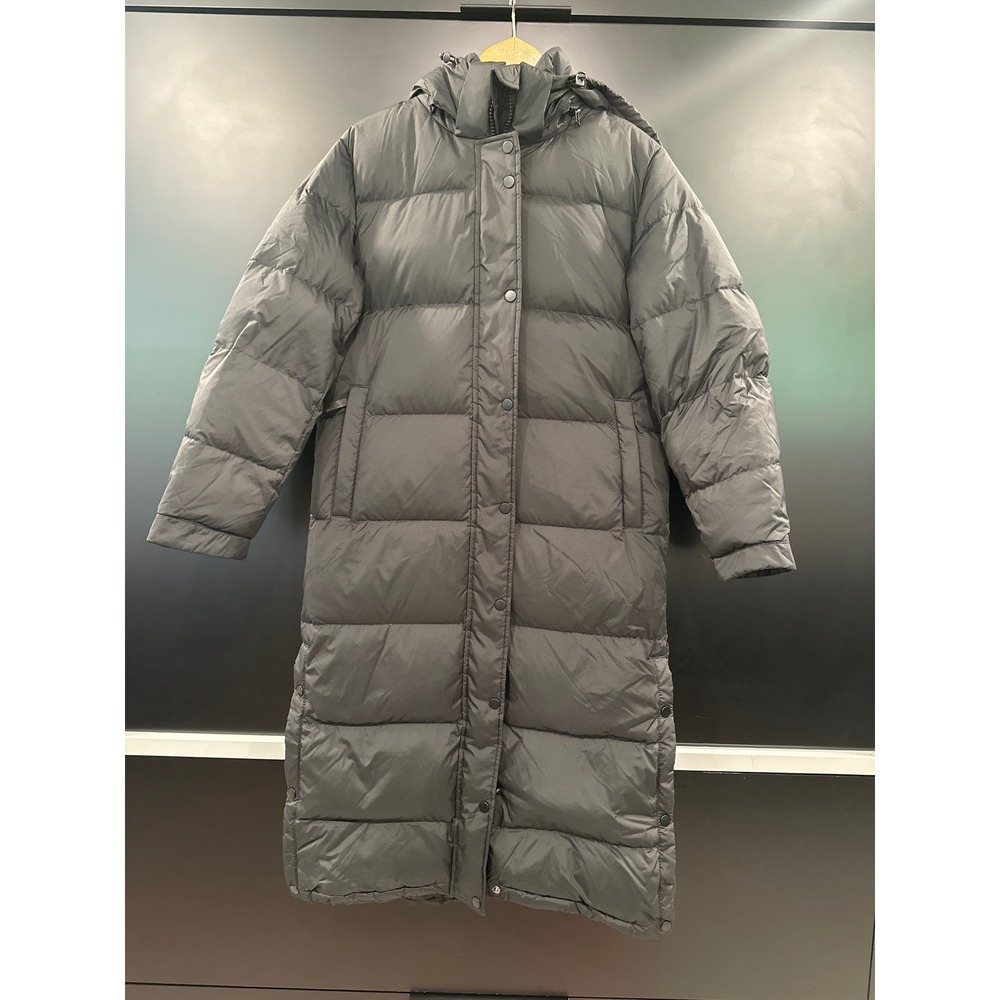 Quince Responsibly Sourced Down Long Puffer Jacket Black Small Goose Down Coat
